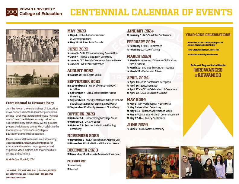 centennial calendar