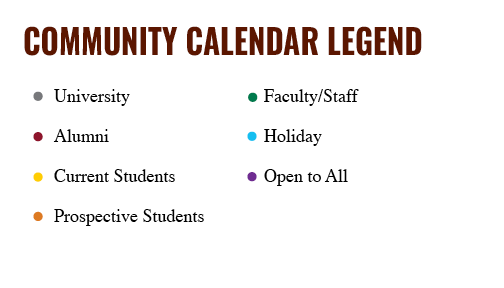 community calendar legend