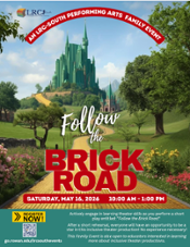 Flyer for LRC event Follow the Brick Road