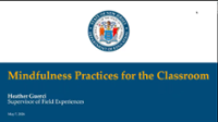 LRC slide Mindfulness Practices for the Classroom
