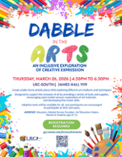 Dabble in the Arts flyer